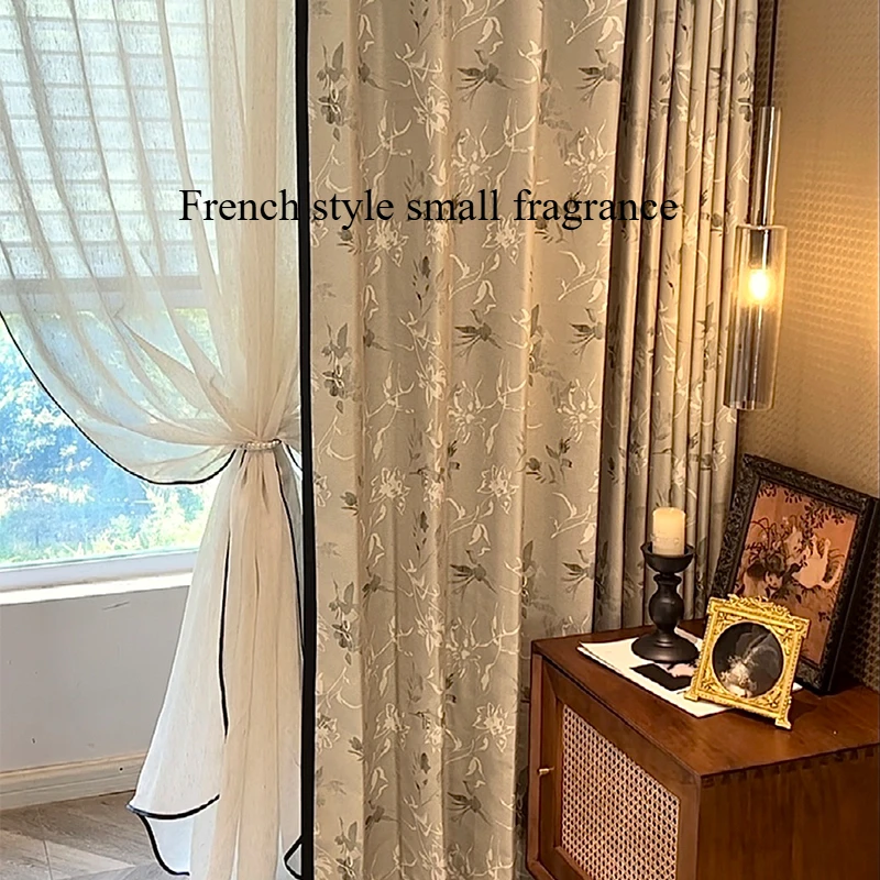 Home Fragrance In French - Rideau de bordure noire de luxe