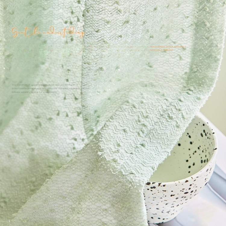 Home Fragrance In French - Rideaux verts rétro français haut de