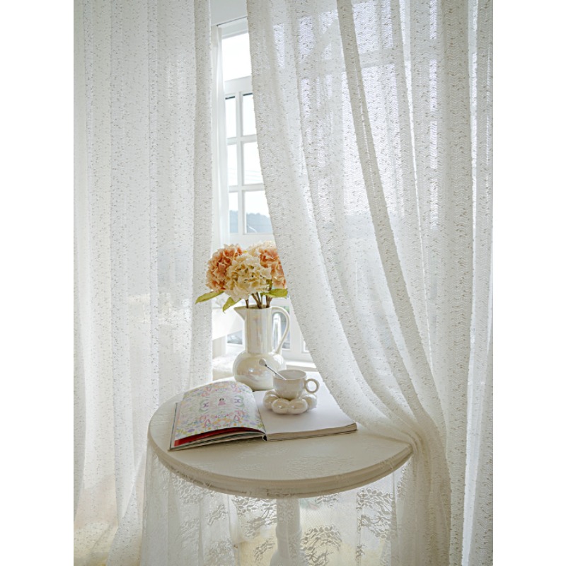 Home Fragrance In French - Rideaux en voile opaque translucide blancs,