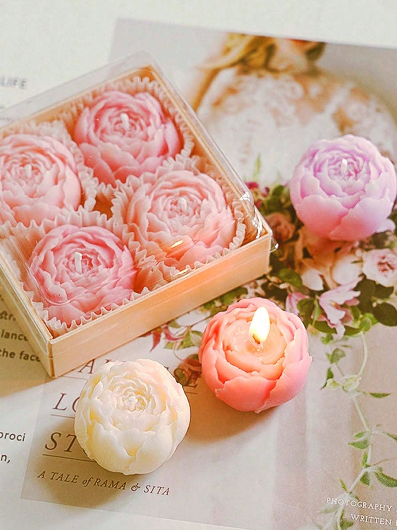 Home Fragrance Set Gift - Ensemble de 4 bougies parfumées à