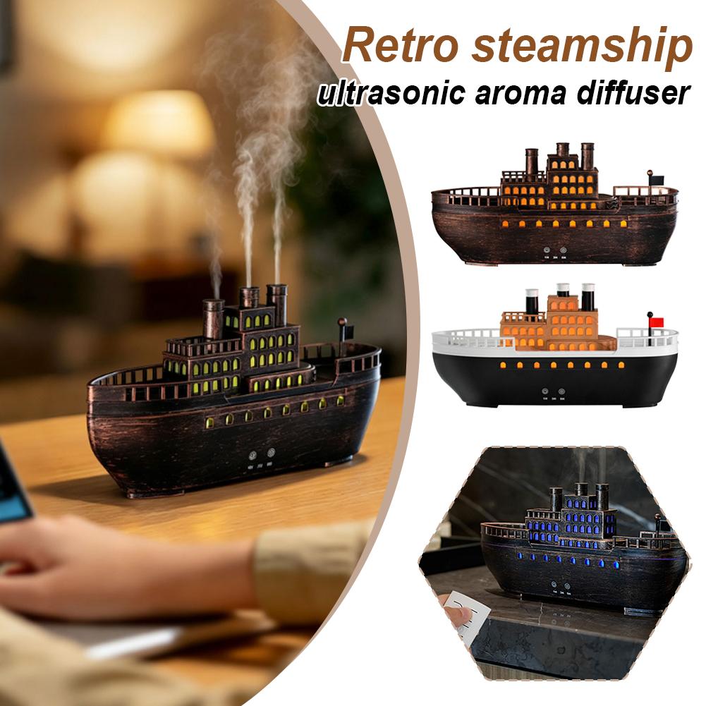 Home Fragrance Diffuser Oil - Diffuseur d'huiles essentielles ultrasonique rétro en