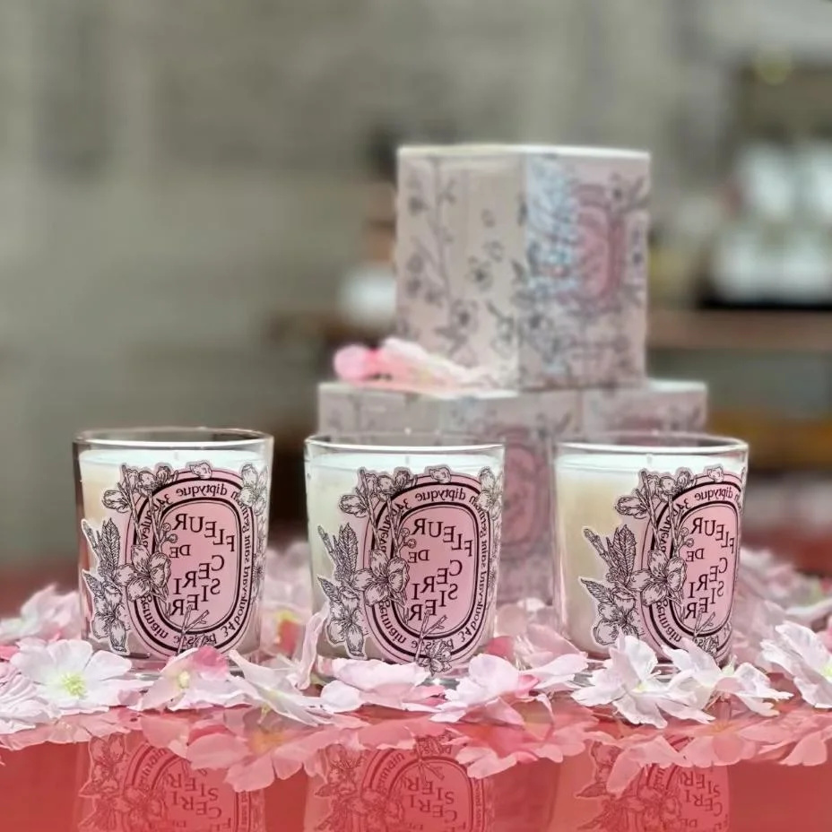 Home Fragrance Diptyque - Bougie parfumée Sakura, diptyques romantiques limitées