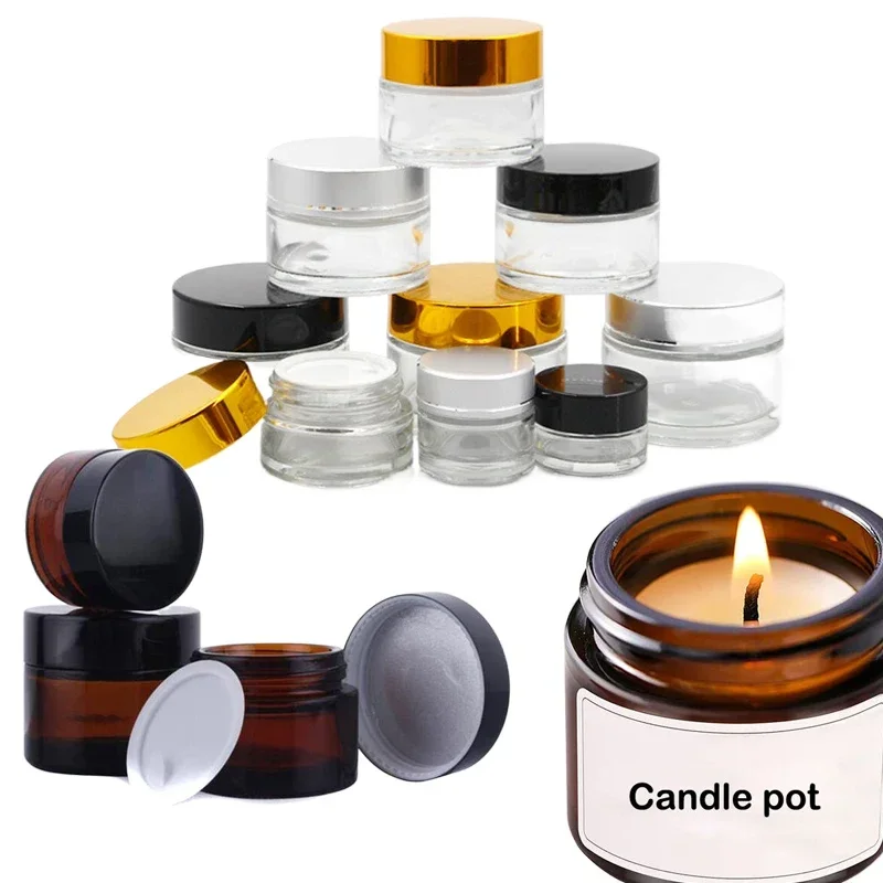 Mini pots de crèmes ronds en v - Amber Jar Candle avis et prix