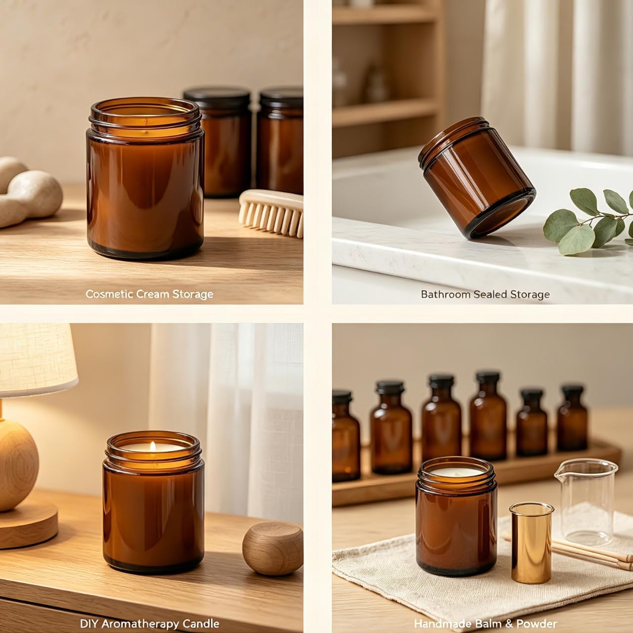 Lot de 30 pots en verre ambré  - Amber Jar Candle avis et prix