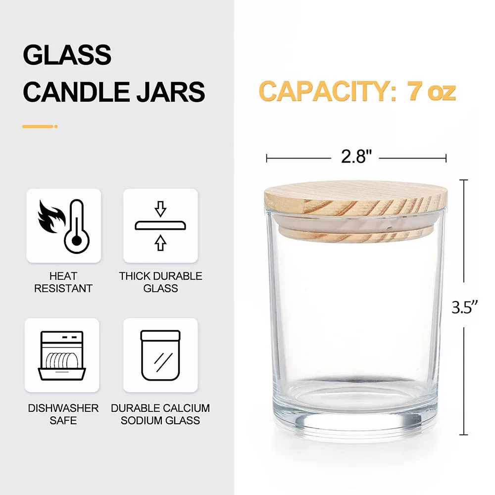 Bocaux à bougies épais de 200  - Amber Jar Candle avis et prix